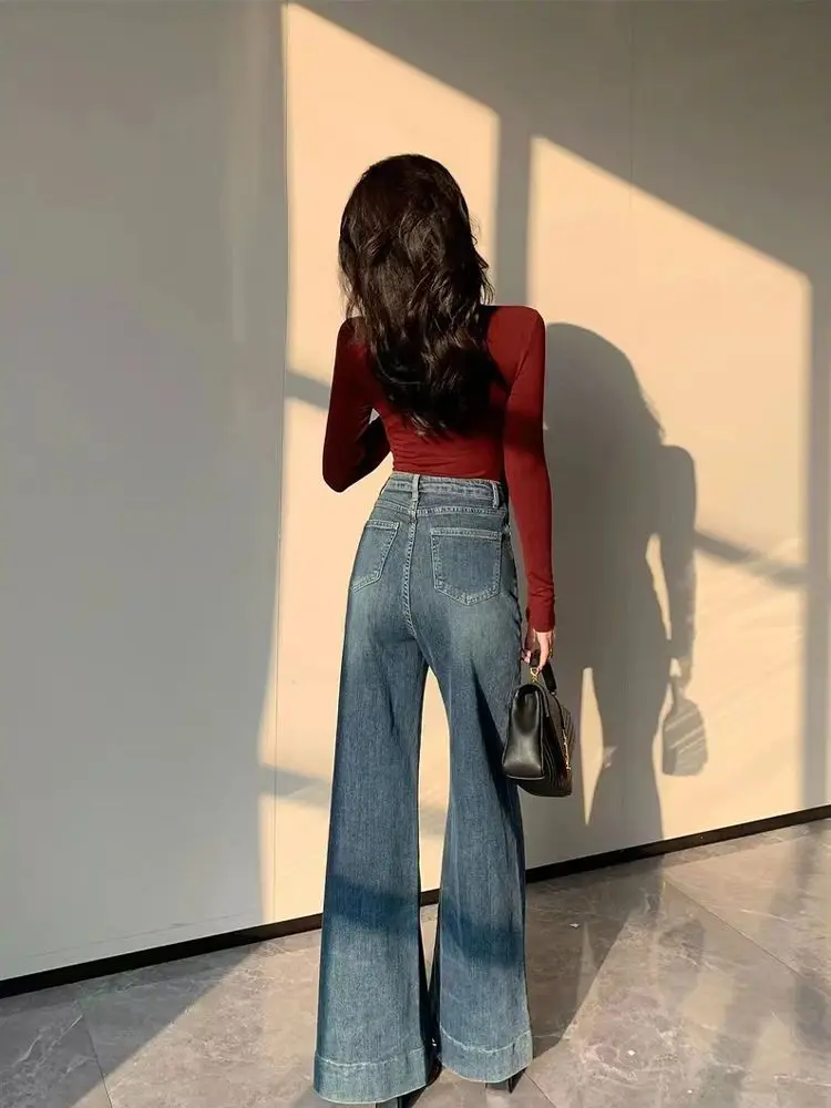 French Sexy Design Streamer Langarm-T-Shirt Schlankes und schlankes High-End-Neues Hohlbasistop für Frühling und Herbst