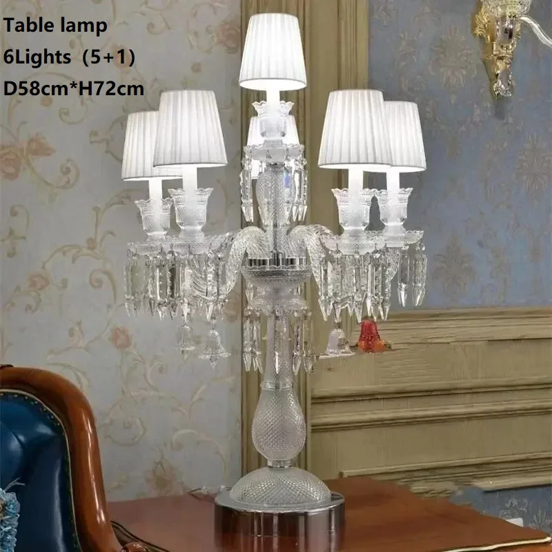 European luxury crystal floor lamp hotel banquet hall wedding decoration floor /table lamp living room lighting fixtures