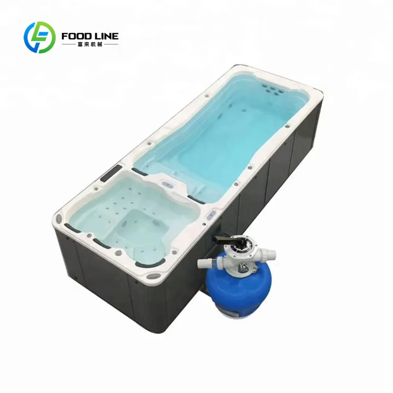 Customized Classical Family Ce Approved Freestanding Acrylic Swimming Pool Whirlpool Massage Large Outdoor Balboa Swim Spa