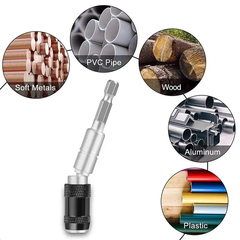ABJN-3Pcs Magnetic Pivot Drill Bit Holder, Magnetic Swiveling Bit Tip Holder, Quick Release Flexible Screwdriver Bit Holder