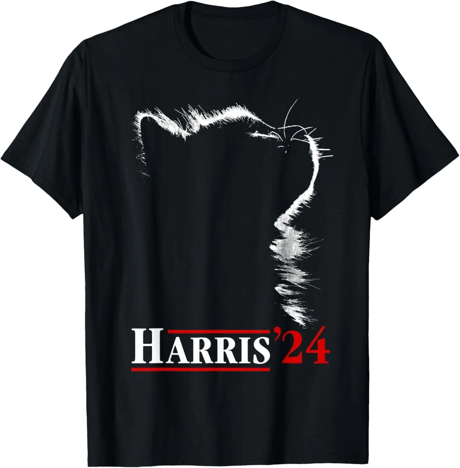 Harris 2024 Funny Cat Childless Cat Lady Vote for President T-Shirt