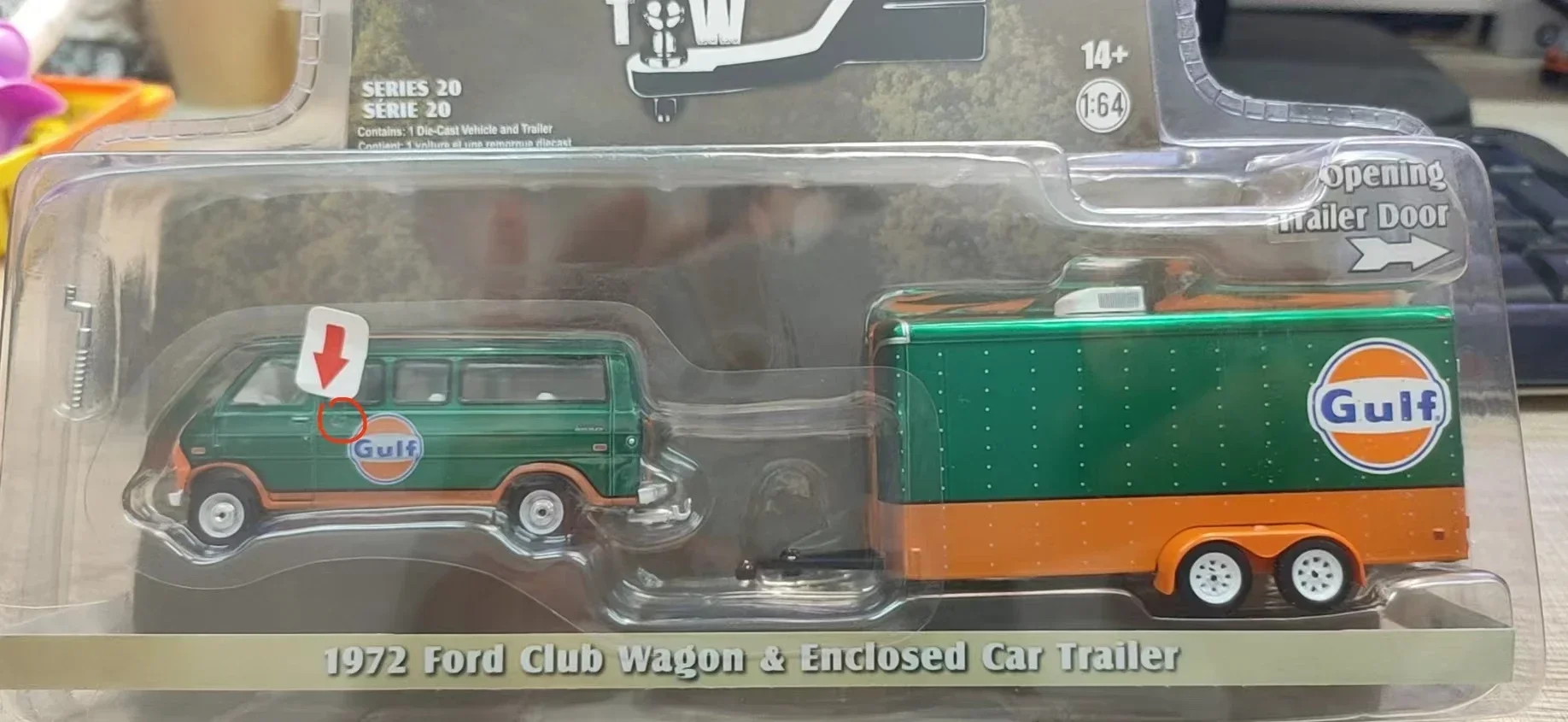 

GreenLight 1:64 1972 Gulf Oil Ford Trailer Green Machine Коллекция моделей автомобилей Подарок для игрушек