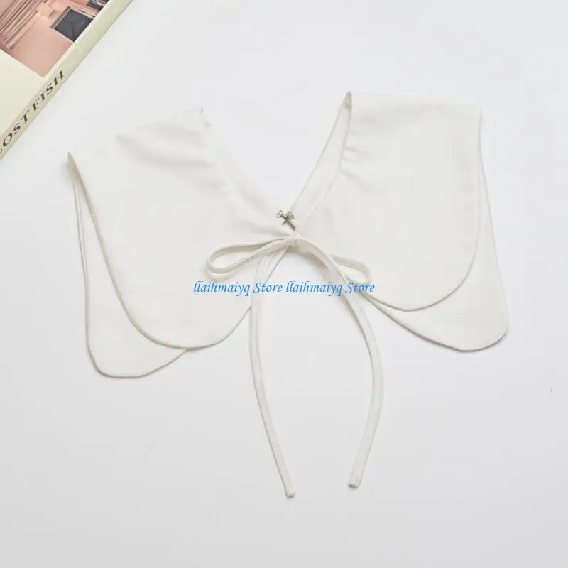 573B Black Neckpiece Adjustable Tie Design Breathable Fabric Stylish Wardrobe Add