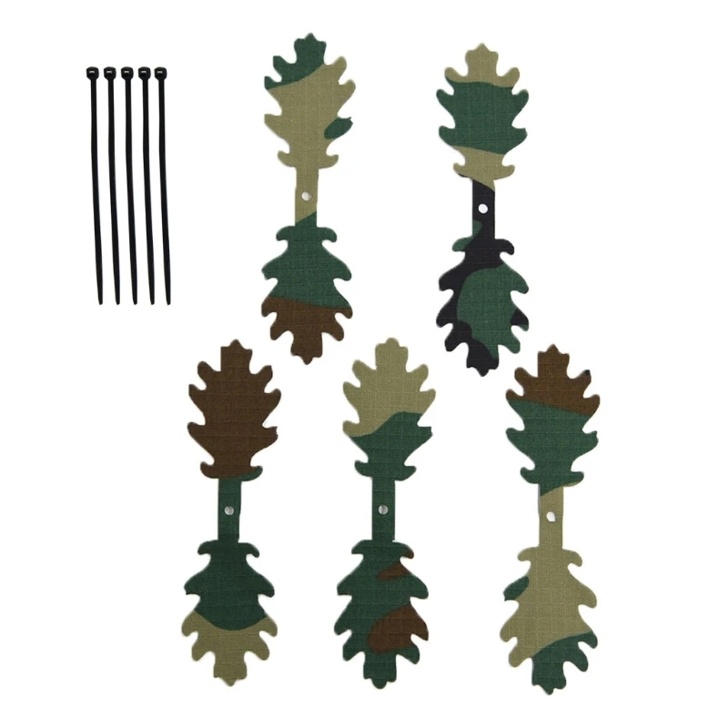 

Pack of 5 Camouflage Leaf Strips Easy to Install Concealing Camouflage Strips for Outdoor Enthusiasts and Game