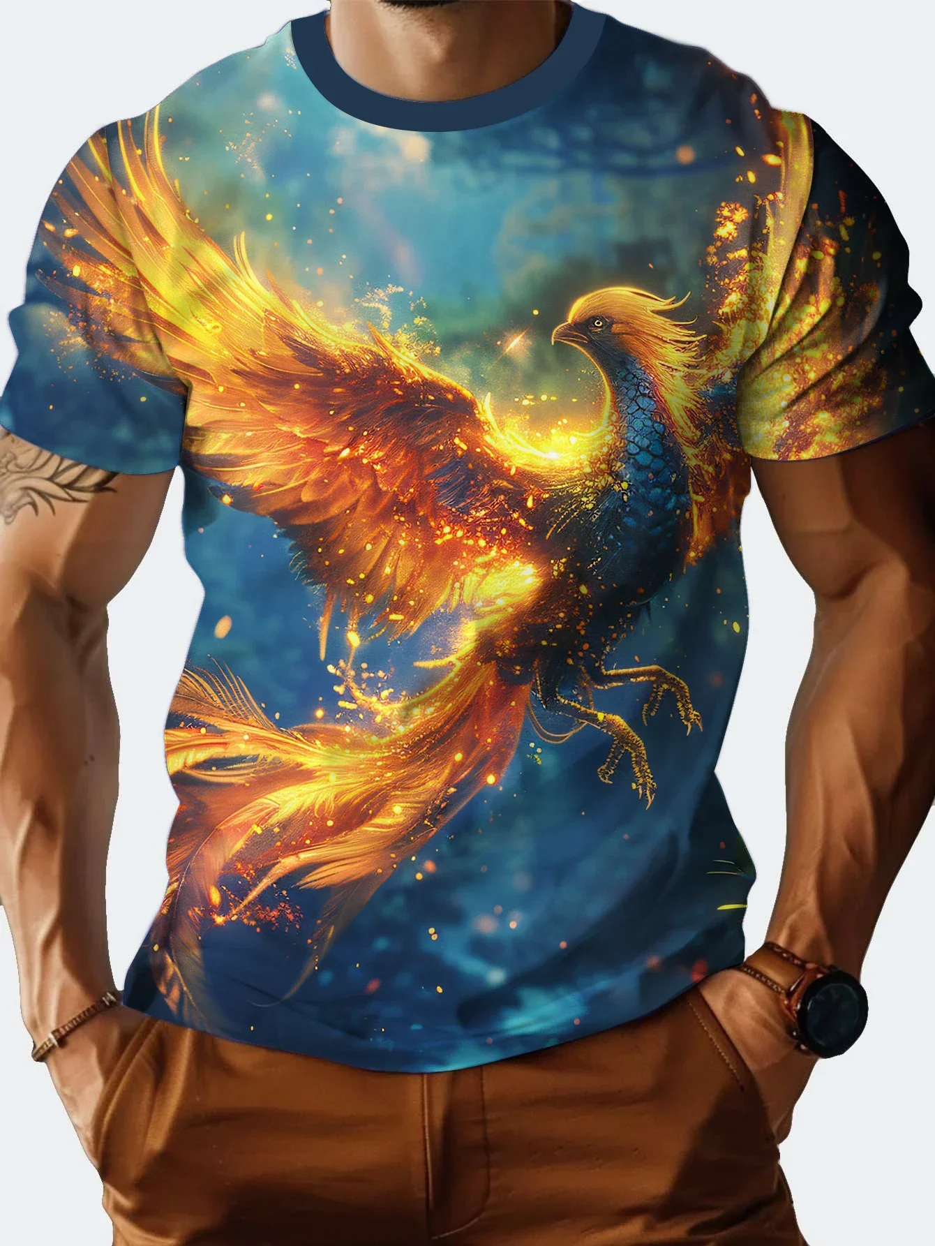 Quick-drying T-shirt Breathable sportswear fans youth adults Cotton Sweatshirt European Size mens clothing Fun color eagle Skull