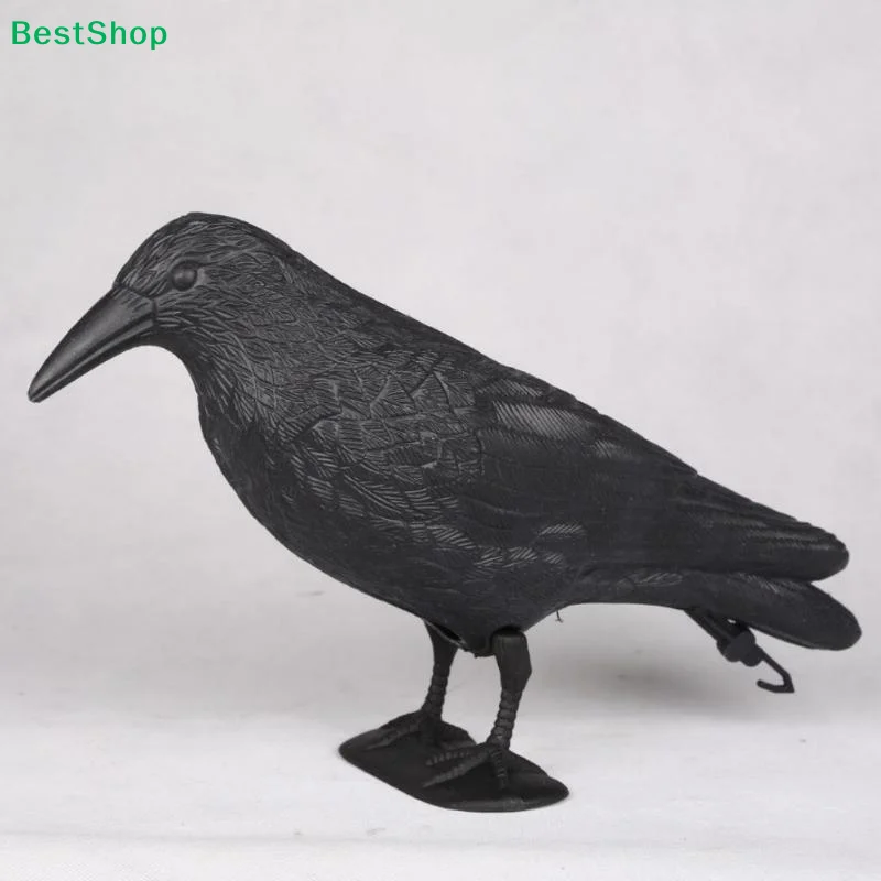 ☽Realistic Black Raven Crow Bird Repellent Pigeon Scarer Scary Fake For Garden Outdoor Farm Pest Control