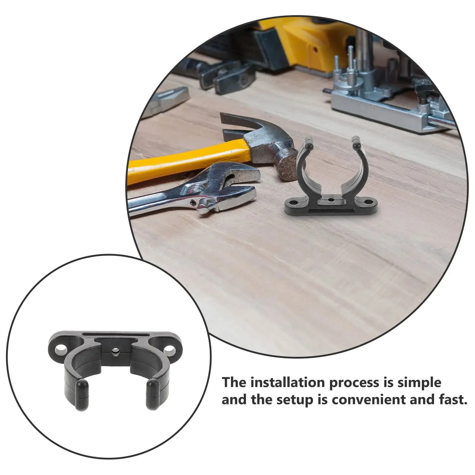 Black Nylon Plastic Pipe Clamp Fastener Suitable for 38~42mm Marine Boating Hardware Accessories