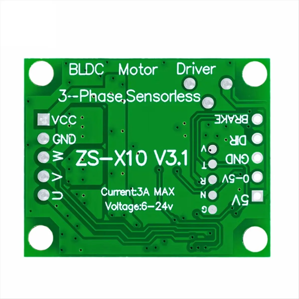 NEW DT85-DC 6-20V 60W 12V Brushless Motor Driver Board BLDC Speed Controller 3-Phase Governor Hallless Switch Module with Cable