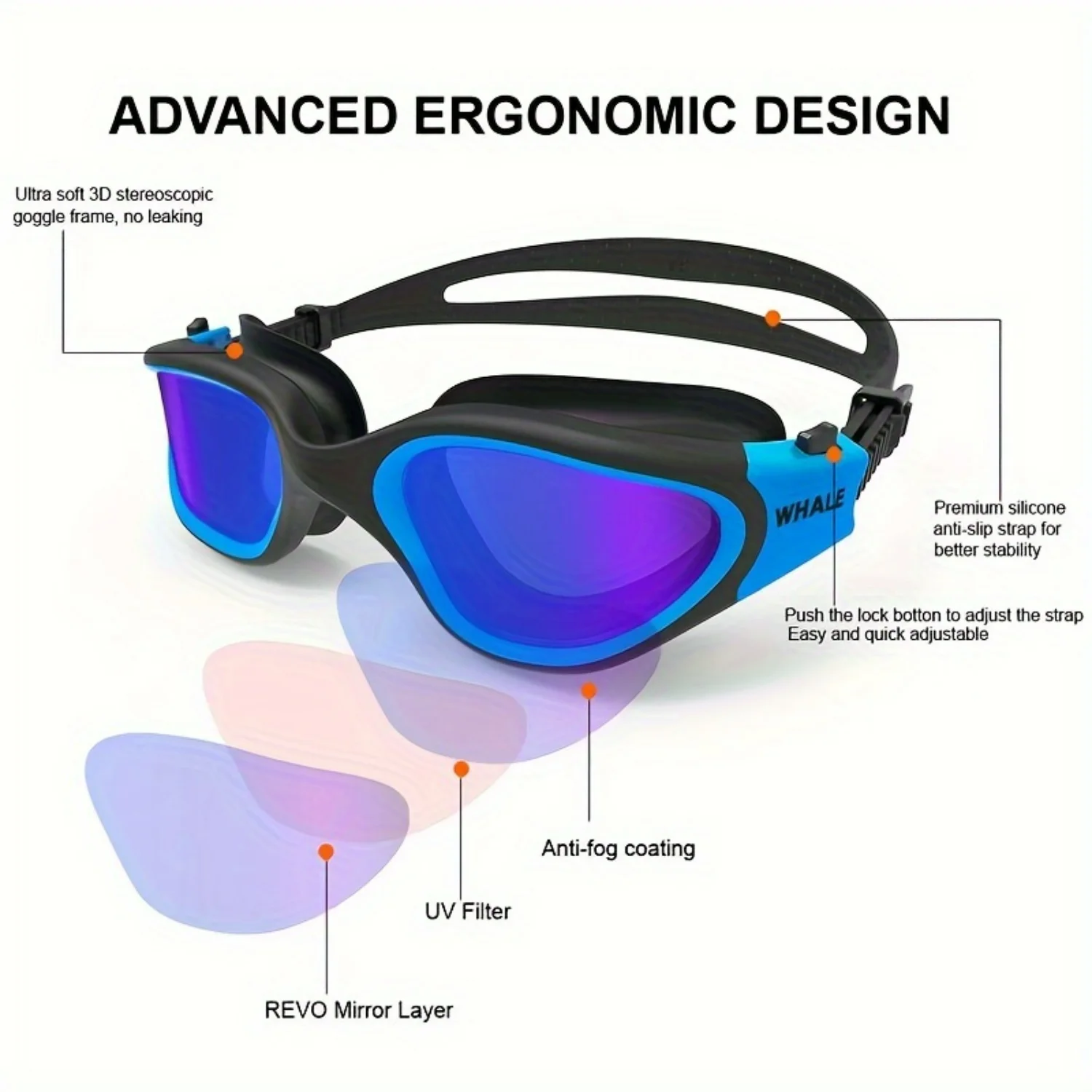 Advanced Clarity-Enhancing Anti-Fog Swimming Lenses - Comprehensive UV Protection for Men & Women - Safeguard Your Vision in Sty