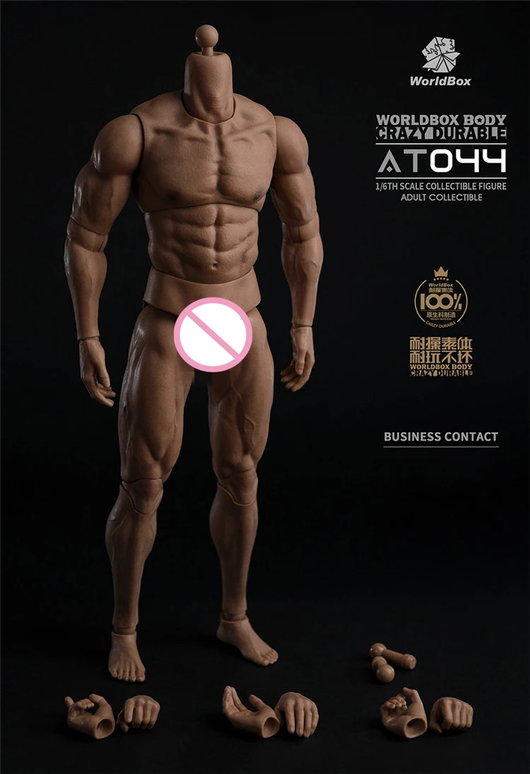 

Worldbox AT044 1/6 Scale Durable Body Strong Muscle Male Soldier Action Figure 12'' Action Figure Body Doll Model