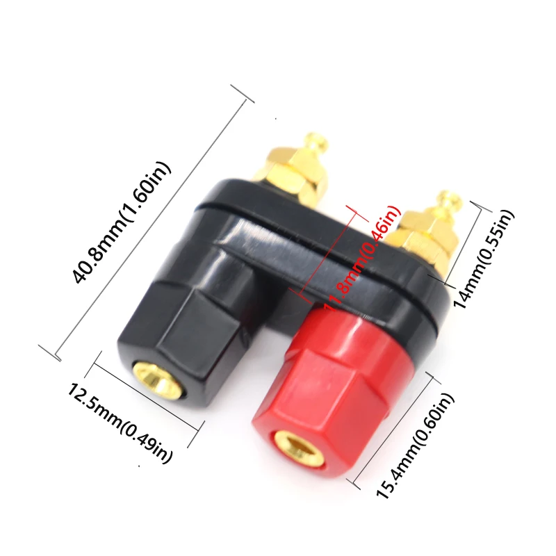 【2PCS】Banana plugs Jack Socket Couple Terminals DIY Connectors Red Black Connector Amplifier Terminal Binding Post Speaker