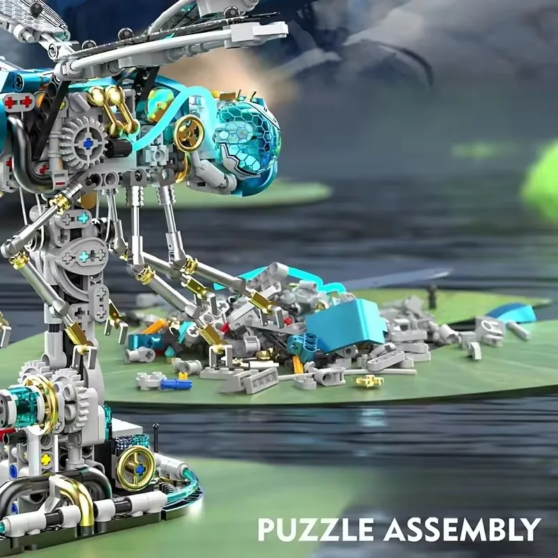 MOC Creative Series Mechanical Dragonfly Building Blocks Bricks Simulation Insect World Animal Model Kid Toy Gifts adult for Boy