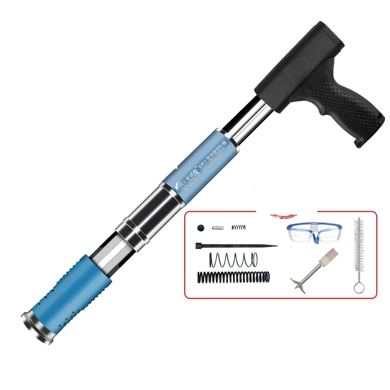 Herramienta de instalación automática de techo, silenciador, pistola de clavos integrada, clavos decorativos ajustables para carpintería, pistola de clavos de acero