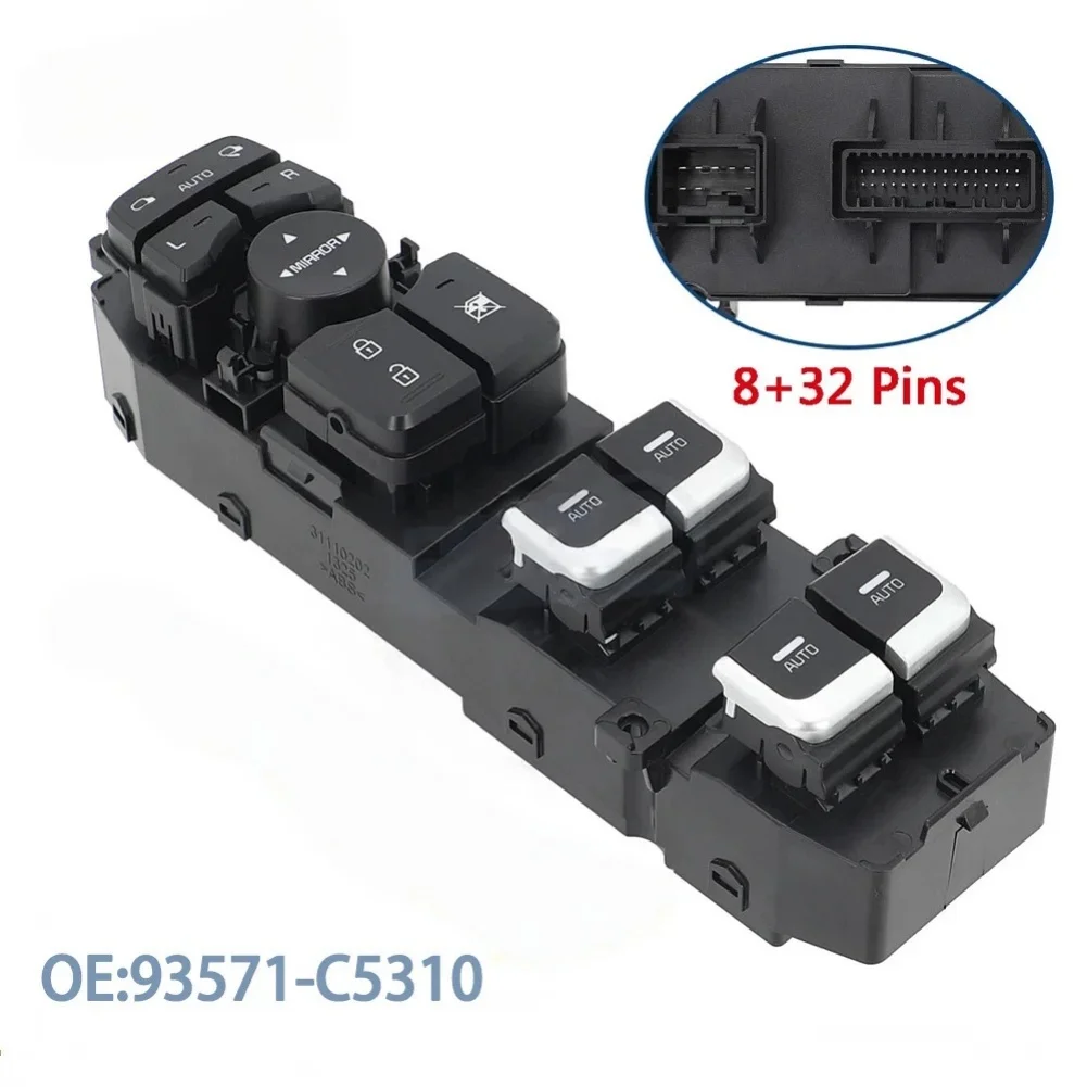 For KIA SORENTO 2015-2022 Auto Window Control Power Window Switch For Daily Driving Black ABS Plastic Construction