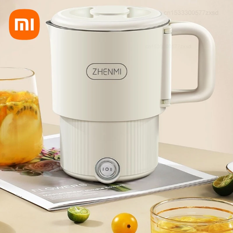 Xiaomi ZHEMI Folding Electric Kettle Small Volume Portable Stainless Steel Foldable Kettle 800ML Large Capacity Multifunctional