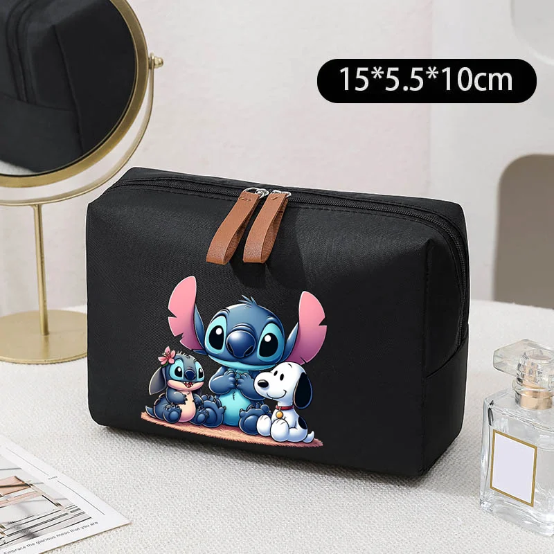 Disney Stitch Cosmetic Storage Bag for Women Makeup Bags Anime Multi-functional Female Organizer Case Washing Pouch Tote Bags