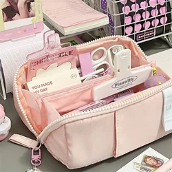 Kawaii Creative Pencil Case Portable Large Capacity Cute Pen Bag for Girls School Accessories Organizer Stationery Supplies