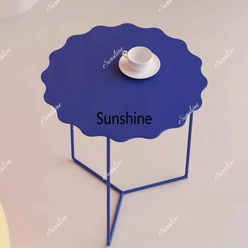 

Modern Metal Side Table Simple Dinner Space Saving Minimalist Outdoor Coffee Table Small Service Mesas Bajas Home Furniture
