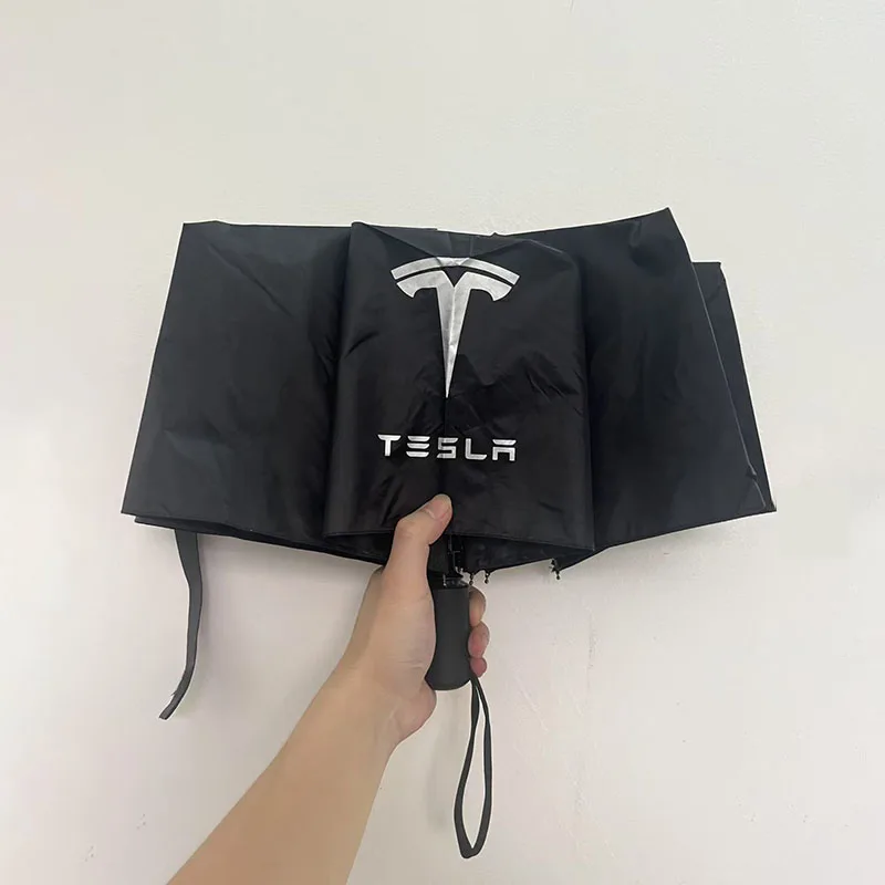 

Car Logo Umbrellas For Tesla Model 3 Model S Model X Model Y Roadster SpaceX Outdoor Parasol Folding Sunshade Car Logo Umbrellas