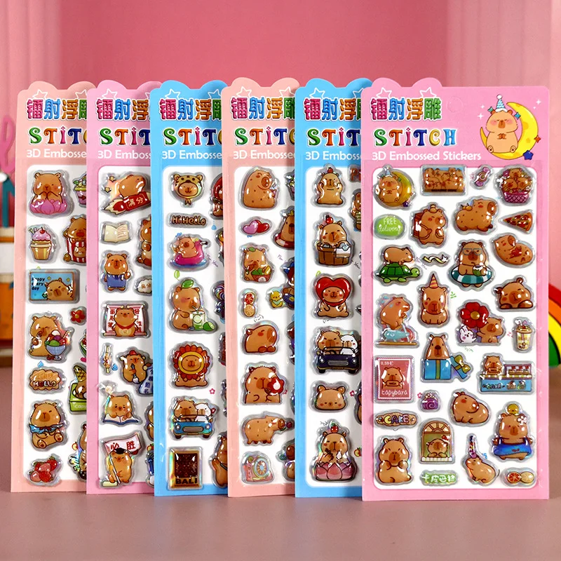 สติกเกอร์คริสตัล 3 มิติ ลายเฮลโลคิตตี้ ปี 2025 วัสดุสำหรับตกแต่งสมุดบันทึก อุปกรณ์ตกแต่ง สติกเกอร์นูนเลเซอร์ 3 มิติ สำหรับตกแต่งเคสมือถือ