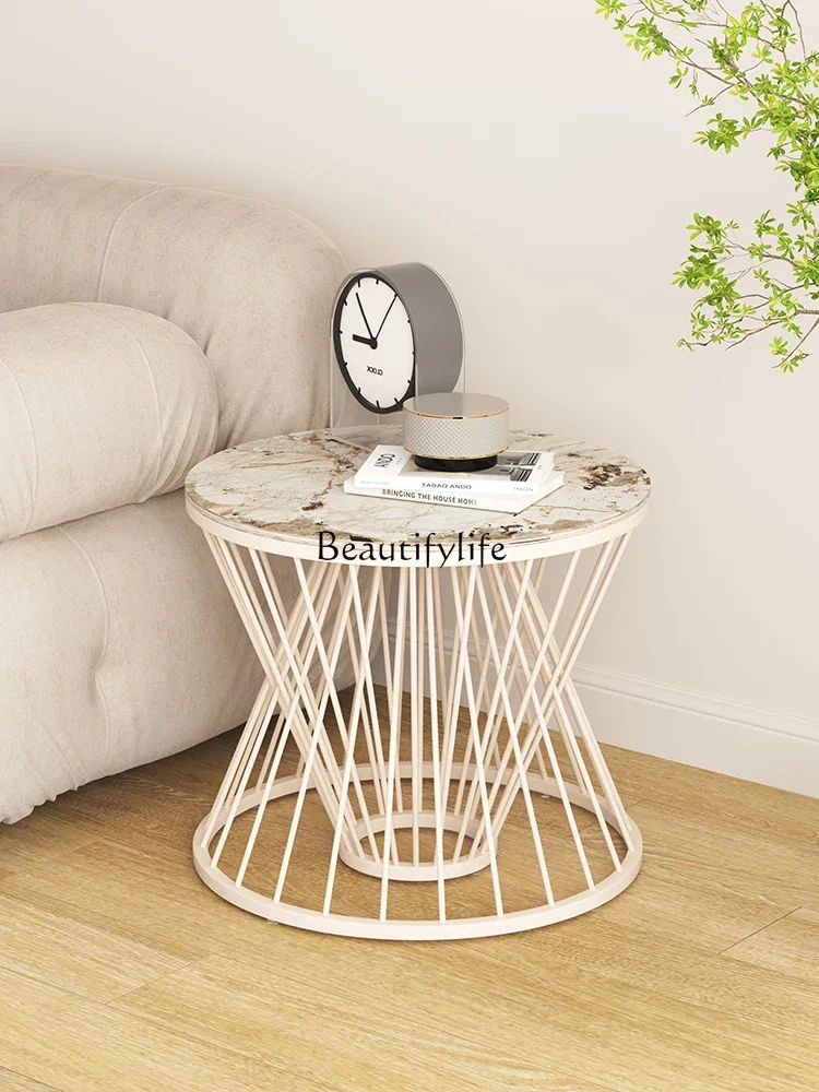 

yj9 Stone Plate Light Luxury High-Grade Living Room Home Small round Table Bedroom Bedside Simple Bay Window Small Coffee Table
