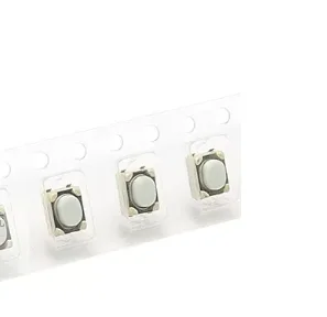 Chave de toque para chicote elétrico 3*4*2.5mm branca de montagem em superfície, com quatro terminais e base plana, para chave remota automotiva 4P