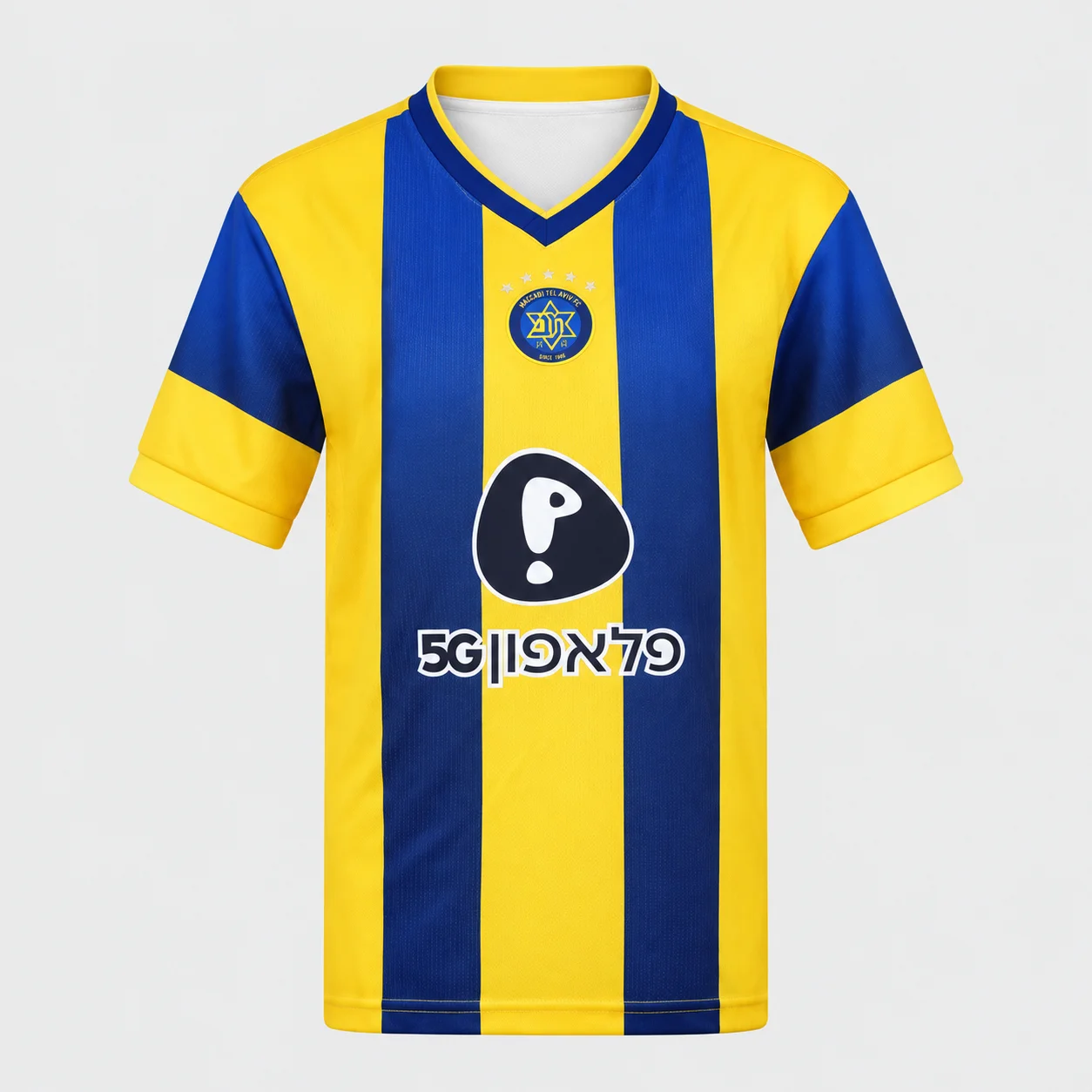 26-27 Sommer Bedrucktes Unisex Maccabi Tel Aviv Heim-Fußballtrikot Sport Schnelltrocknendes Atmungsaktives T-Shirt Lässiges Herren- und Damen-T-Shirt – Detail 4