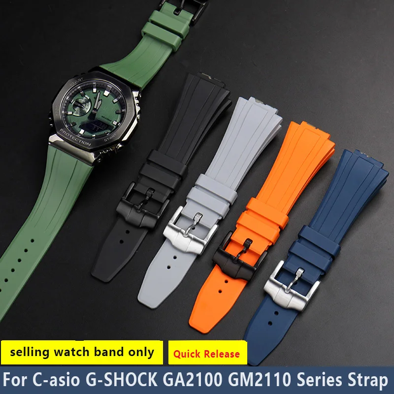 For Casio G-SHOCK GA-2100 GA-2110 Soft Rubber Watchband GM-5600 GA2100 GM2110 Quick release Silicone Watch Strap Men\'s Bracelet