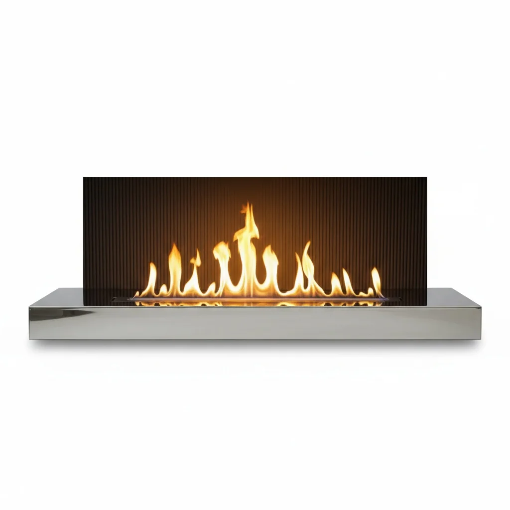Bioethanol Fireplace, 1219mm 304 Stainless Steel Ethanol Burner Insert, Manual Ventless Fireplace Chimenea, Indoor Outdoor Villa