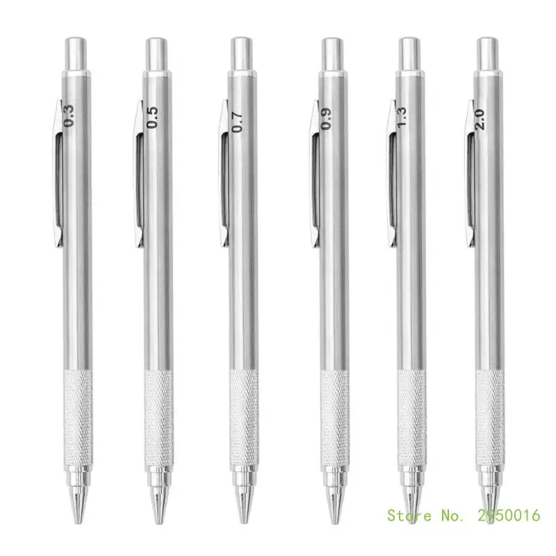 Metal Mechanical Pencil Drawing Automatic Pencil, 0.3MM-2.0MM Metal Drafting Pencil for Student Painter Sketching Drawing