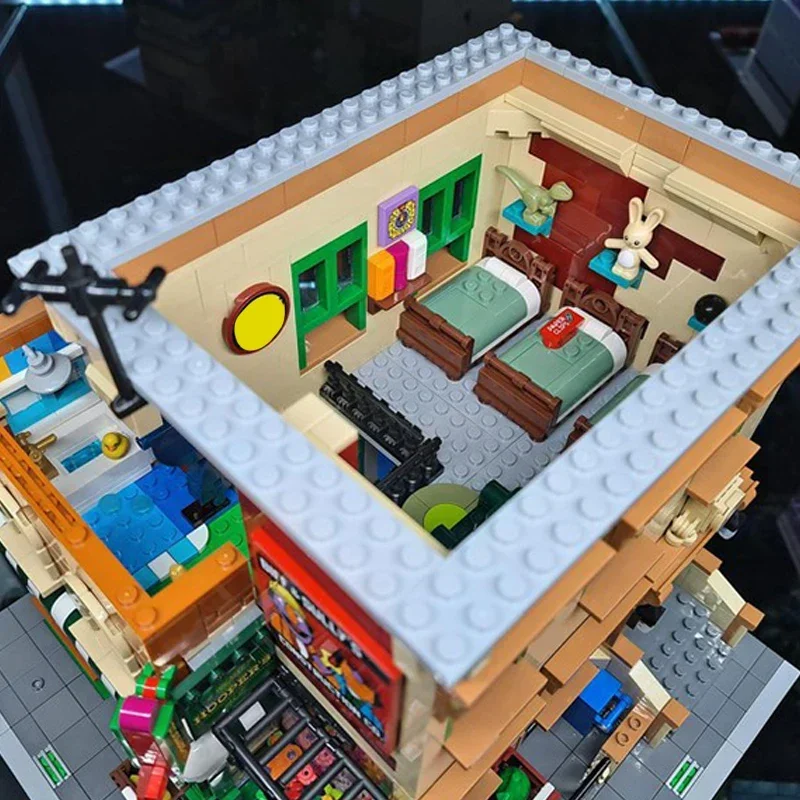 City Street View Model MOC Building Bricks Roadside Street Corner Modular Technology Gifts Children Suit Toys Holiday Assemble