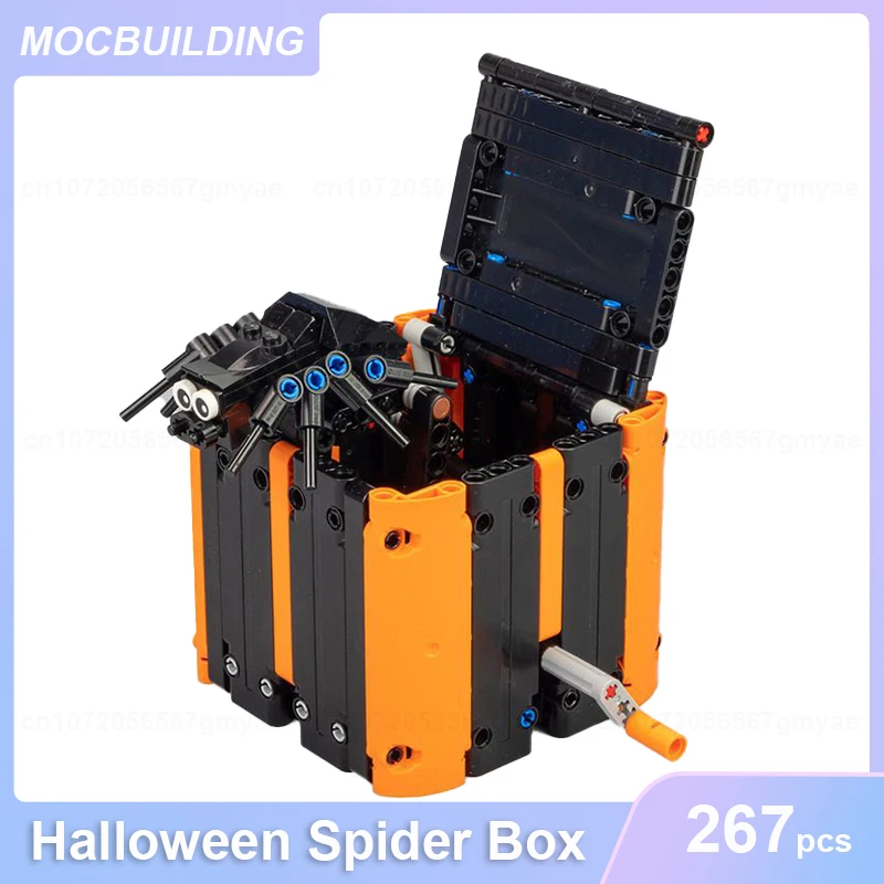 Halloween Spider Box Model MOC Building Blocks DIY Assemble Bricks Educational Creative Collect Display Toys Xmas Gifts 267PCS