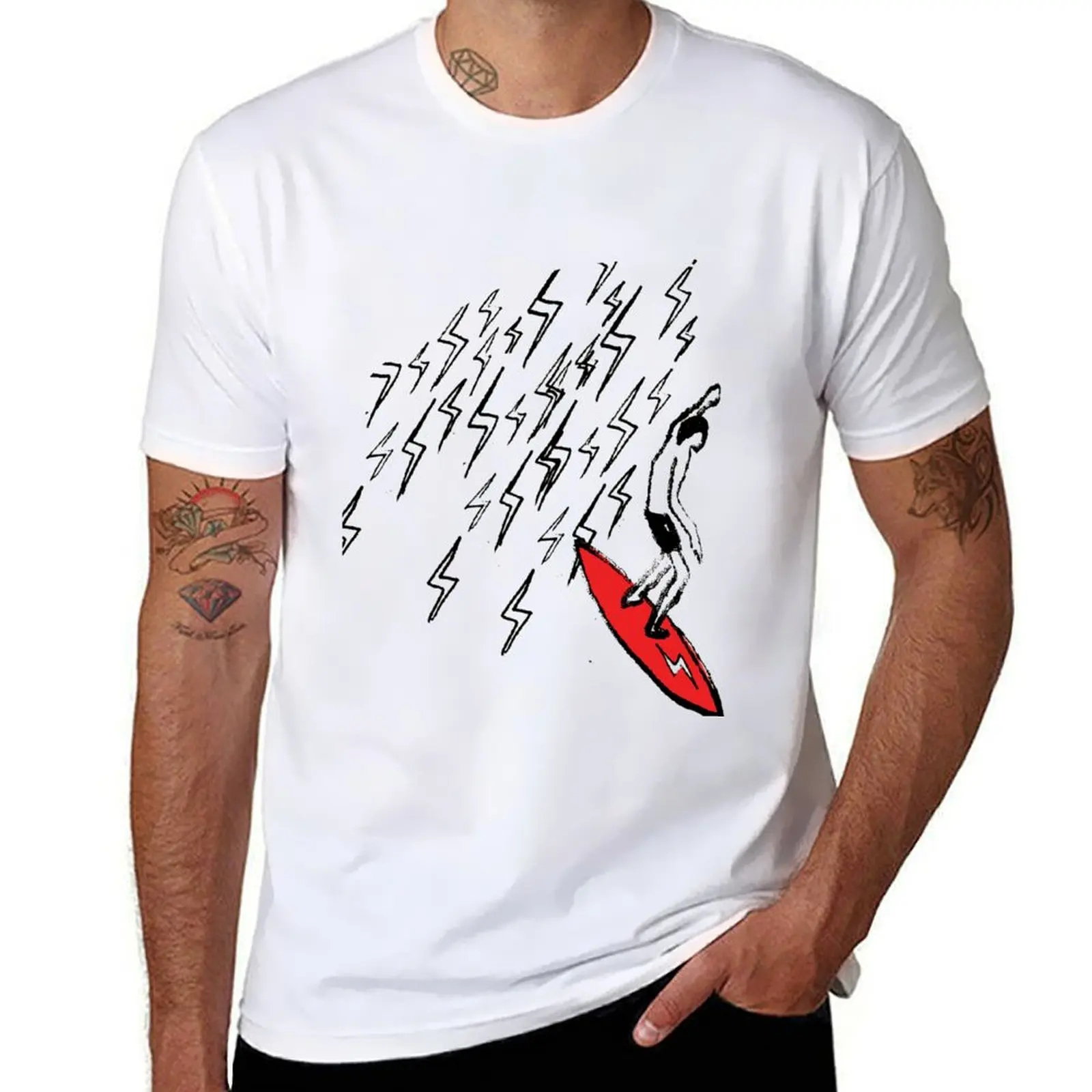

Lopez Lightning bolt T-Shirt man graphic t shirt men t shirt cotton 100% T-Shirt