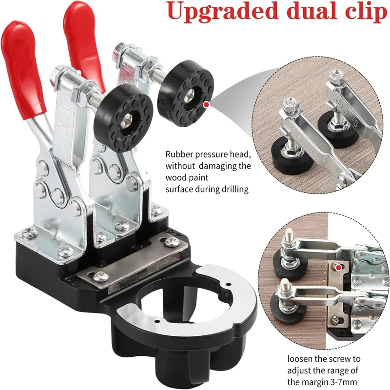 

Aluminum Alloy 35mm Hinge Position Positioning Hole Opener, Wardrobe Cabinet Door Installation Hole Drilling Auxiliary Tool