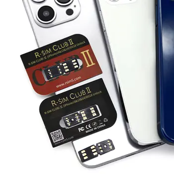 Nově R-SIM CLUB 2 RSIM Dual-chip CPU eSim TMSI iPCC ICCID pro iOS 18 iPhone SE 12 13 14 15 16 PRO MAX odemykací karta samolepka 10 nejlepší prodej r sim iphone 11 - №7