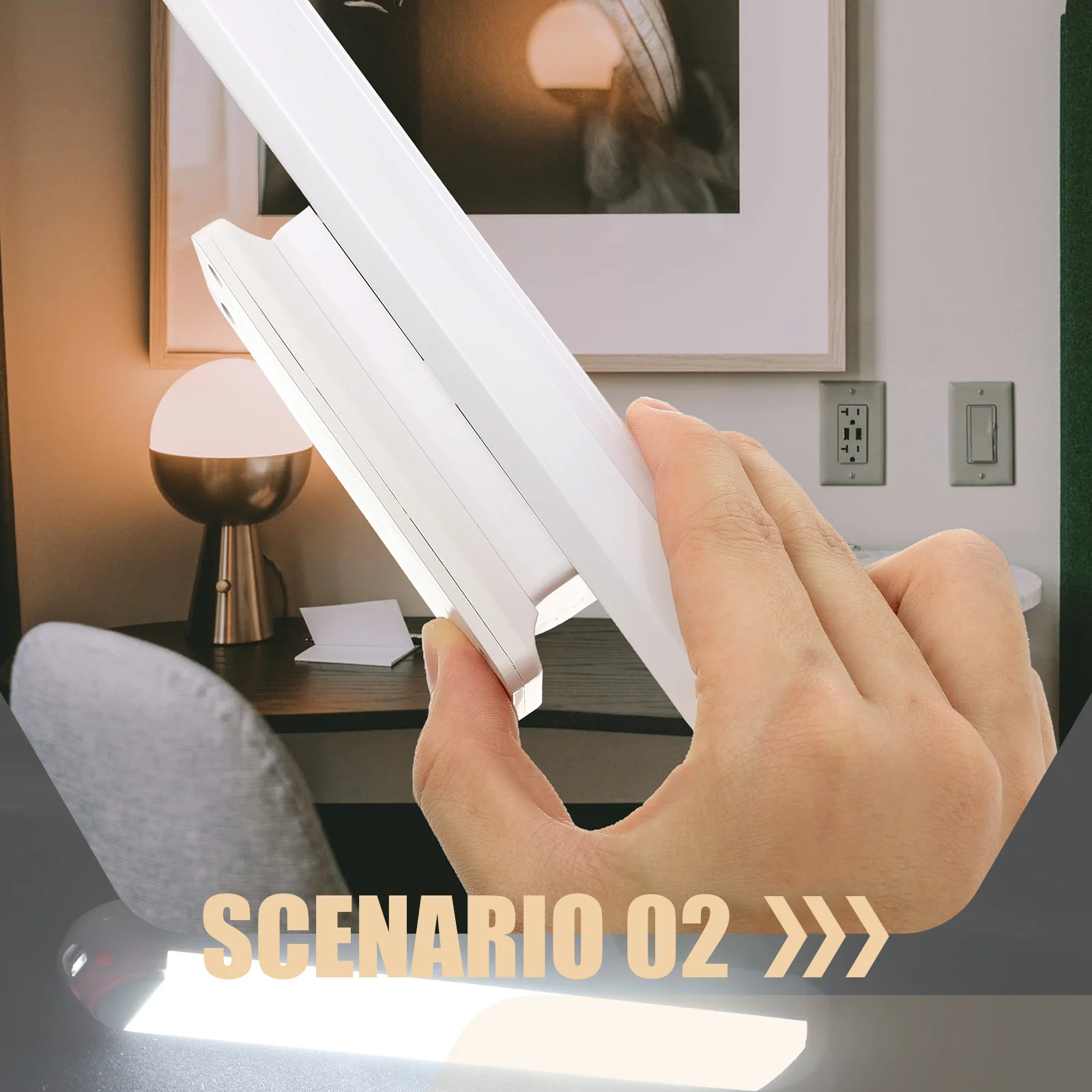 Luz de espejo de maquillaje con carga Usb, iluminación frontal magnética para tocador, baño, Hotel, viaje, lámpara Led portátil, 1 Juego