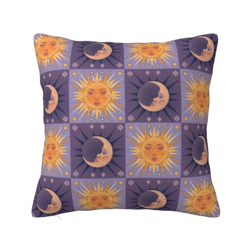 Custom Sun And Moon Print Cushion Covers Velvet Cute Pillow