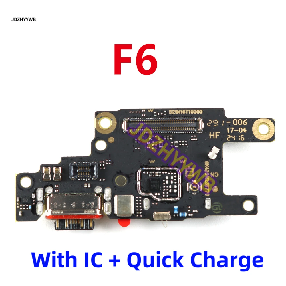 Charger Board Flex For Xiaomi Poco F6 24069PC21G USB Charging Board Dock Port Flex Cable With Sim Reader Board Repair Parts 90W