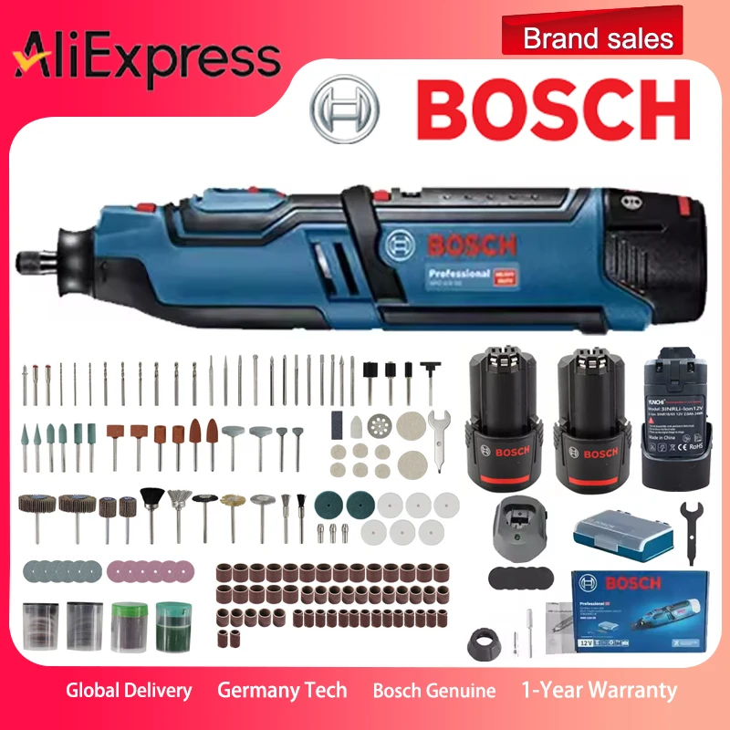 Bosch GRO 12V-35 Wireless Rotary Tool 12V 2.0Ah 3.0Ah Li-Battery Mini Electric Grinder Polishing Cutting Machine Electric Drill