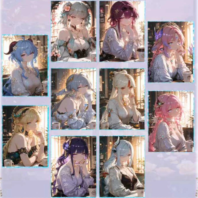 Wholesale Goddess Story Acrylic Card A5 A4 Acrylic Character Art Collection Card 100 Designs Holo Foil Sparkly For Fans