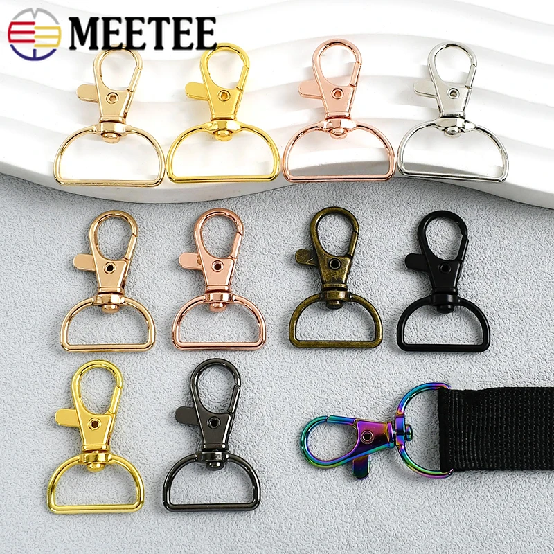 

10-100Pcs 20/25mm Metal Bag Straps Buckles Swivel Lobster Clasp Keychain Carabiner Pet Collar Snap Hook DIY Hardware Accessories