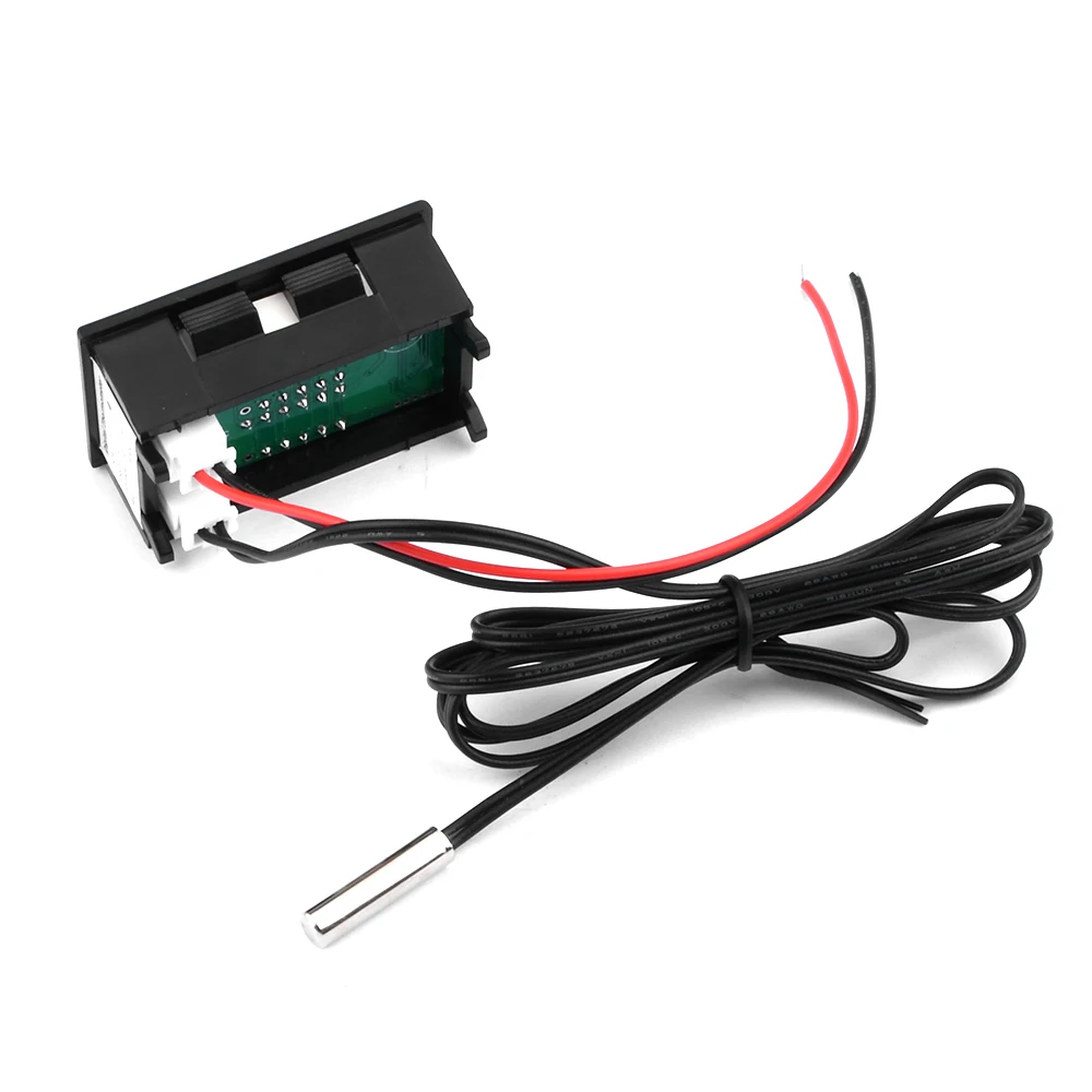 Imagem -05 - Mini Voltímetro com Display Duplo Led Sensor de Temperatura Controlador de Temperatura Detector Testador de Tensão dc Sonda dc 428v