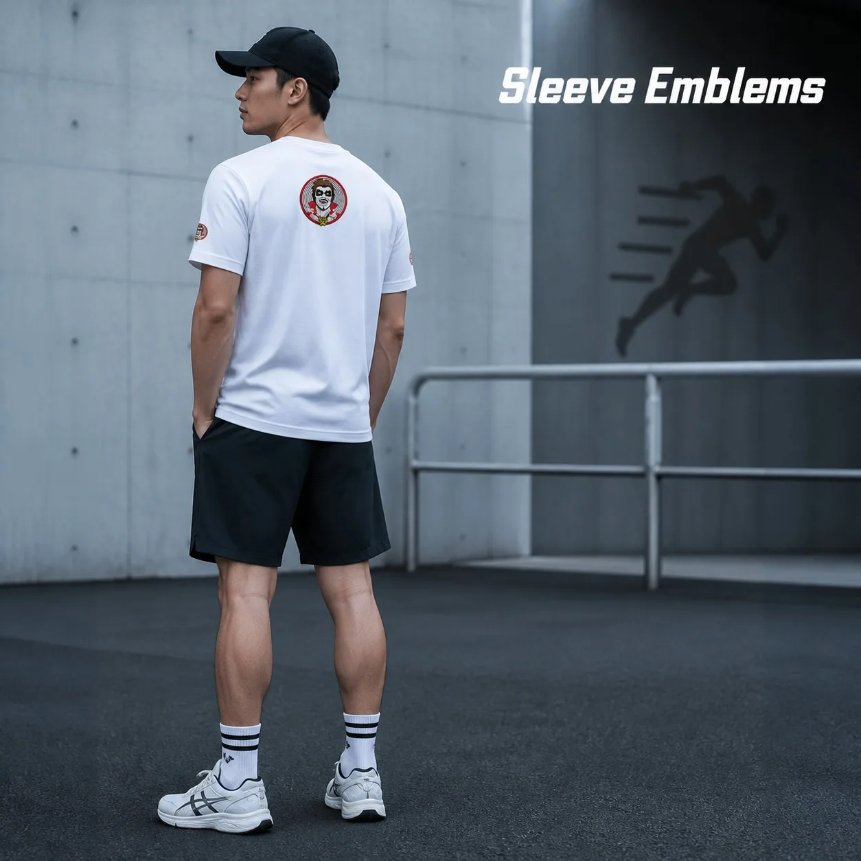 Men's White Round Neck T-shirt With Retro Cartoon Devil Clown Pattern Printed Casual Wrestling Fan Street Sports T-shirt