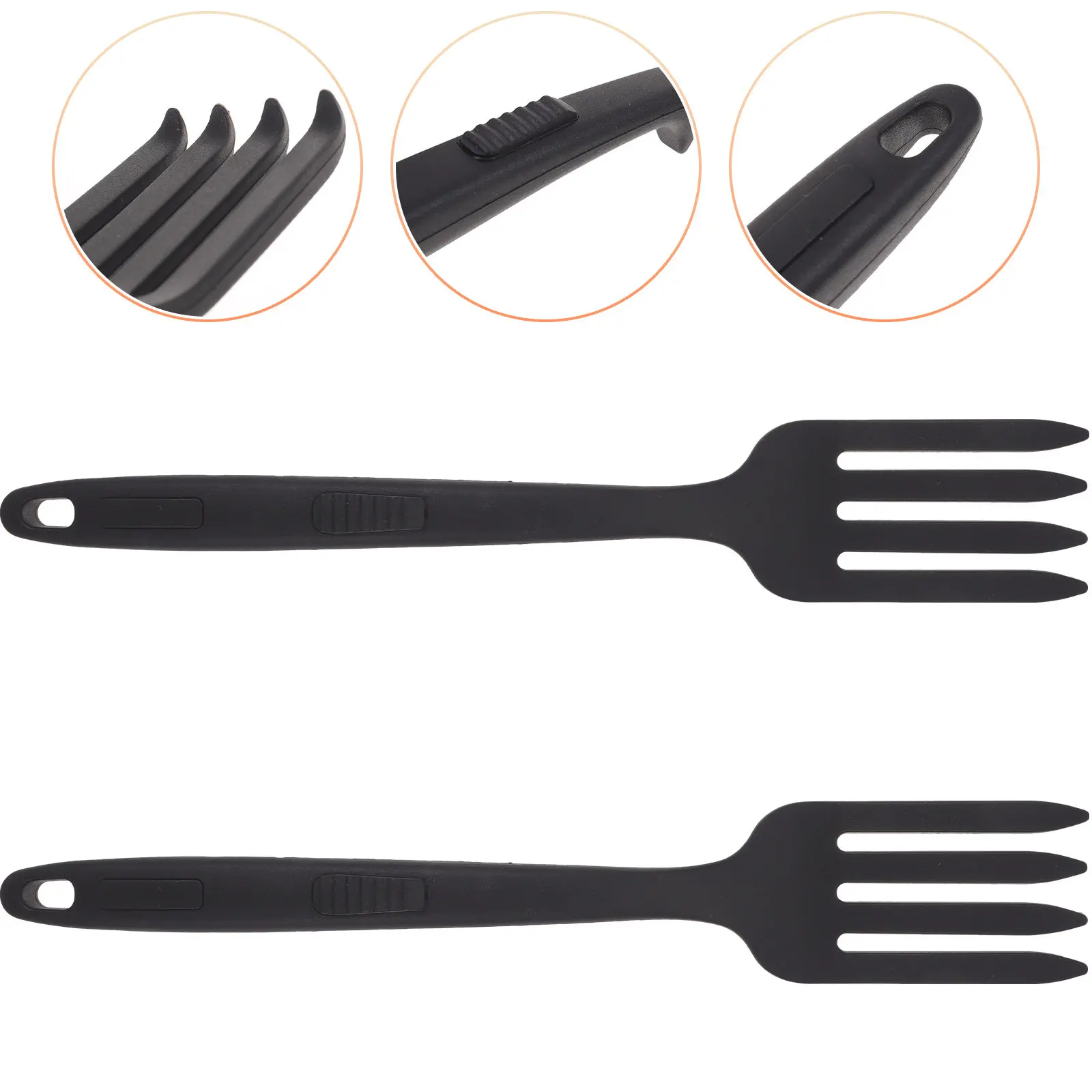 Silicone Cooking Fork Set 2pcs – Heat-Resistant Non-Stick Pasta Fork for Noodles, Spaghetti & Salad