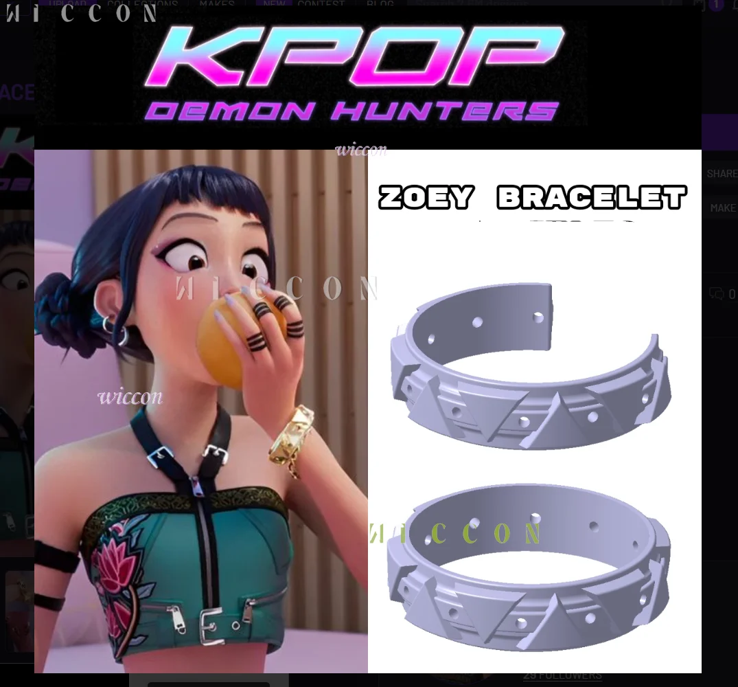 Traje oscuro para adultos Rumi zoey Mira armadura de hombro dorada pulsera de Color Prop Kpop Demon Hunter Cosplay HUNTRX Anime Acc