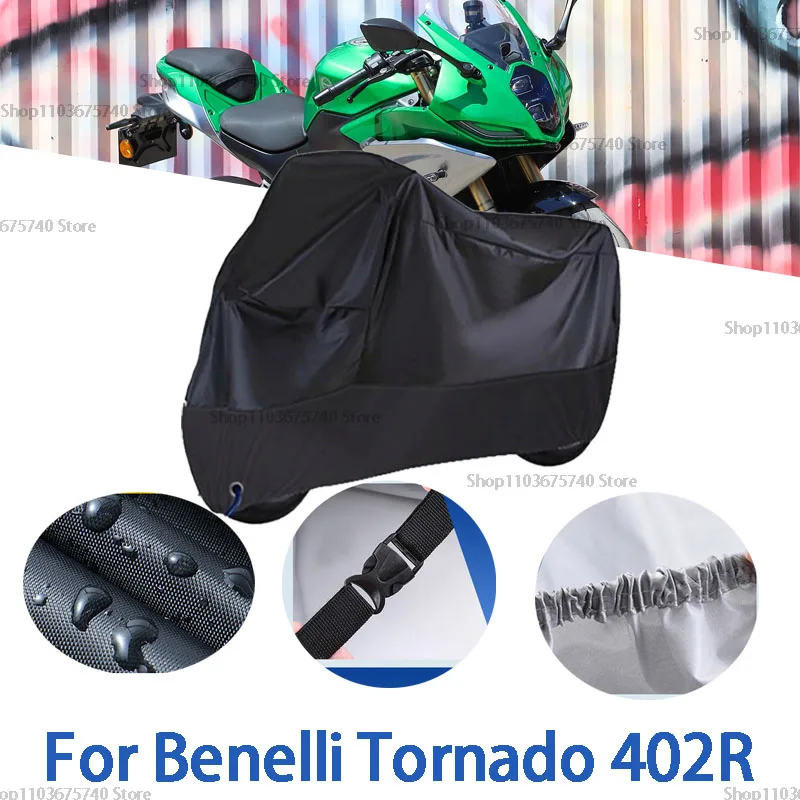 

Полный чехол для мотоцикла Benelli Tornado 402R, автомобильный уличный солнцезащитный чехол от пыли и ушей, утолщенный оксфордский чехол, аксессуары