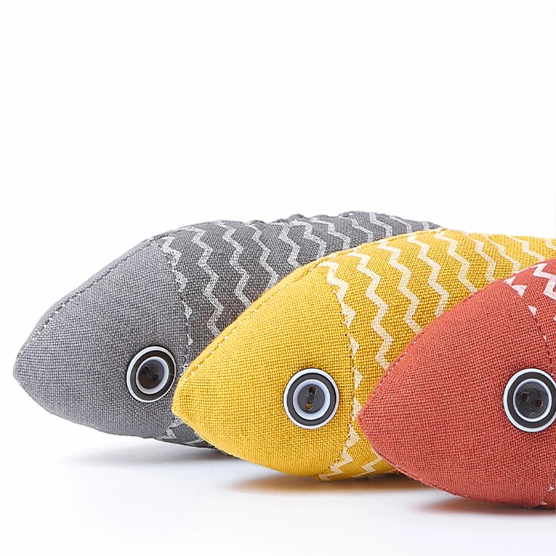 MADDEN Cat Fish Toy Cat Scratcher Catnip Toy Interactive Simulation Fish Cat Mint Fidget Toys Stuffed Playing Toy For Cat Kitten 5