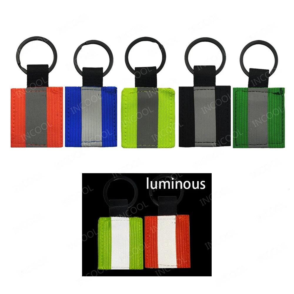 Reflective Safety Reflector Patch Chevron Appliques Strip Biker Marker Luminous Badges For Cycling Bag Hat Accessories Keyring