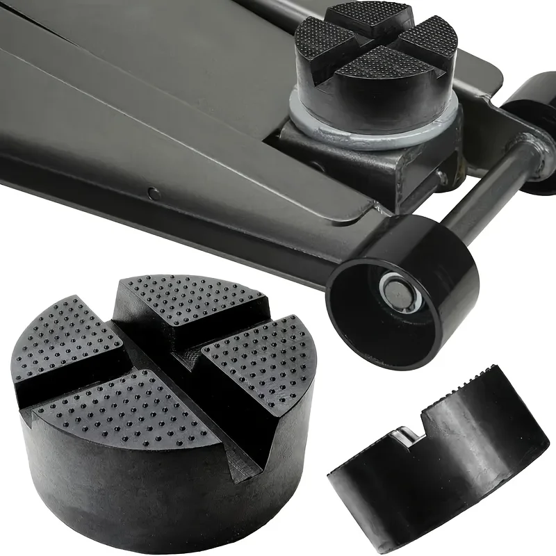 Heavy Duty Jack Support Block with Rubber Frame, Welded Safety Adapter for Vehicle Lift, Stable Anti-Damage Jack Pad 1Pc