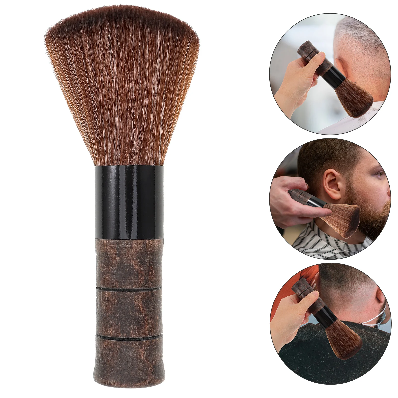 

Beard Grooming Brush Broken Hair Cleaning Small Wood Handle Convenient Handheld Mustache Brush Barber Accessories